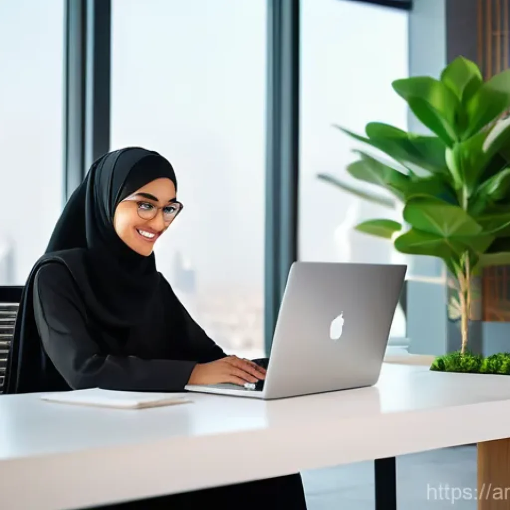 직업 선택 시 내적 동기 분석하기 - **Prompt: The Awakened Entrepreneur**
    A young Arab professional, either a man in a crisp modern ...